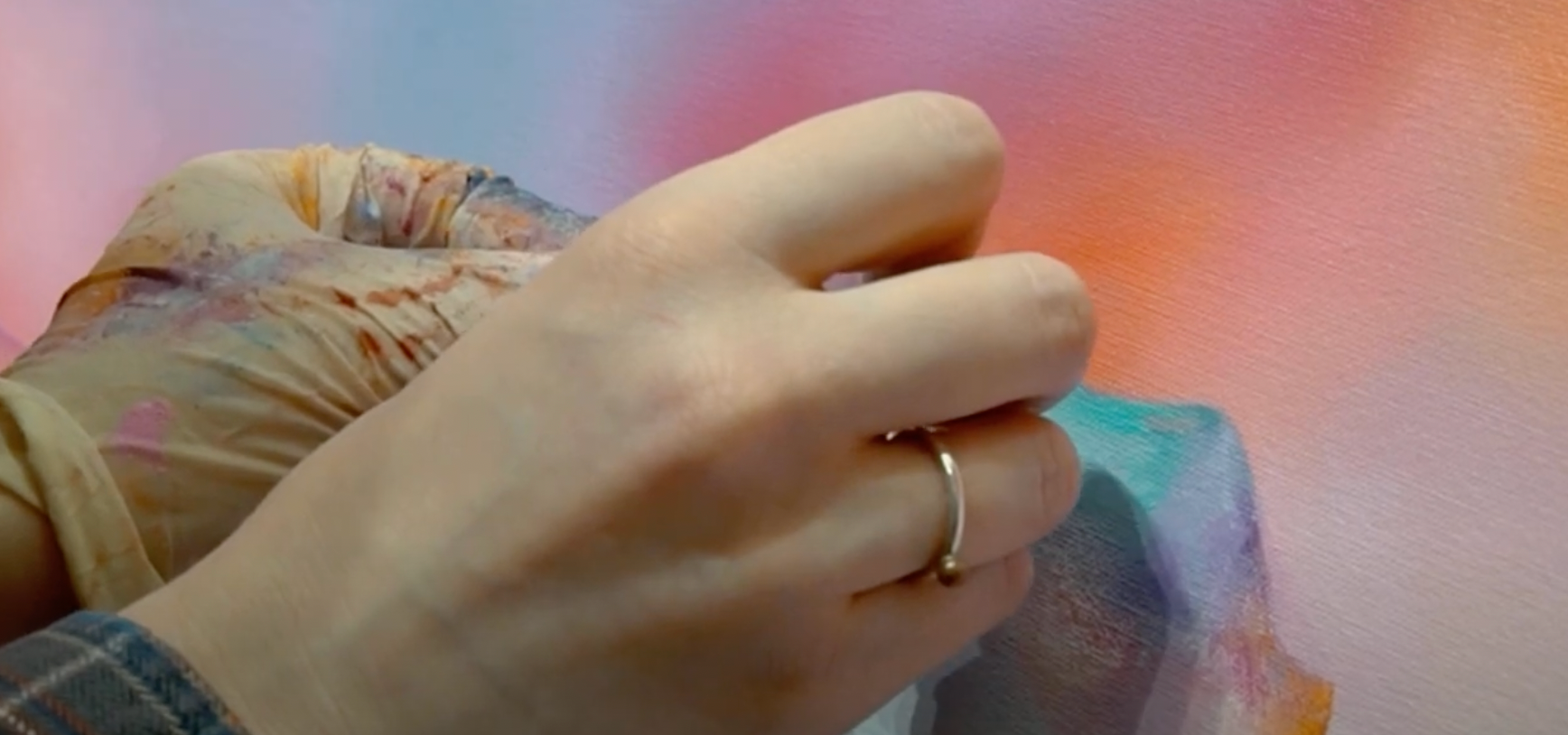 Load video: Lisa painting in the studio